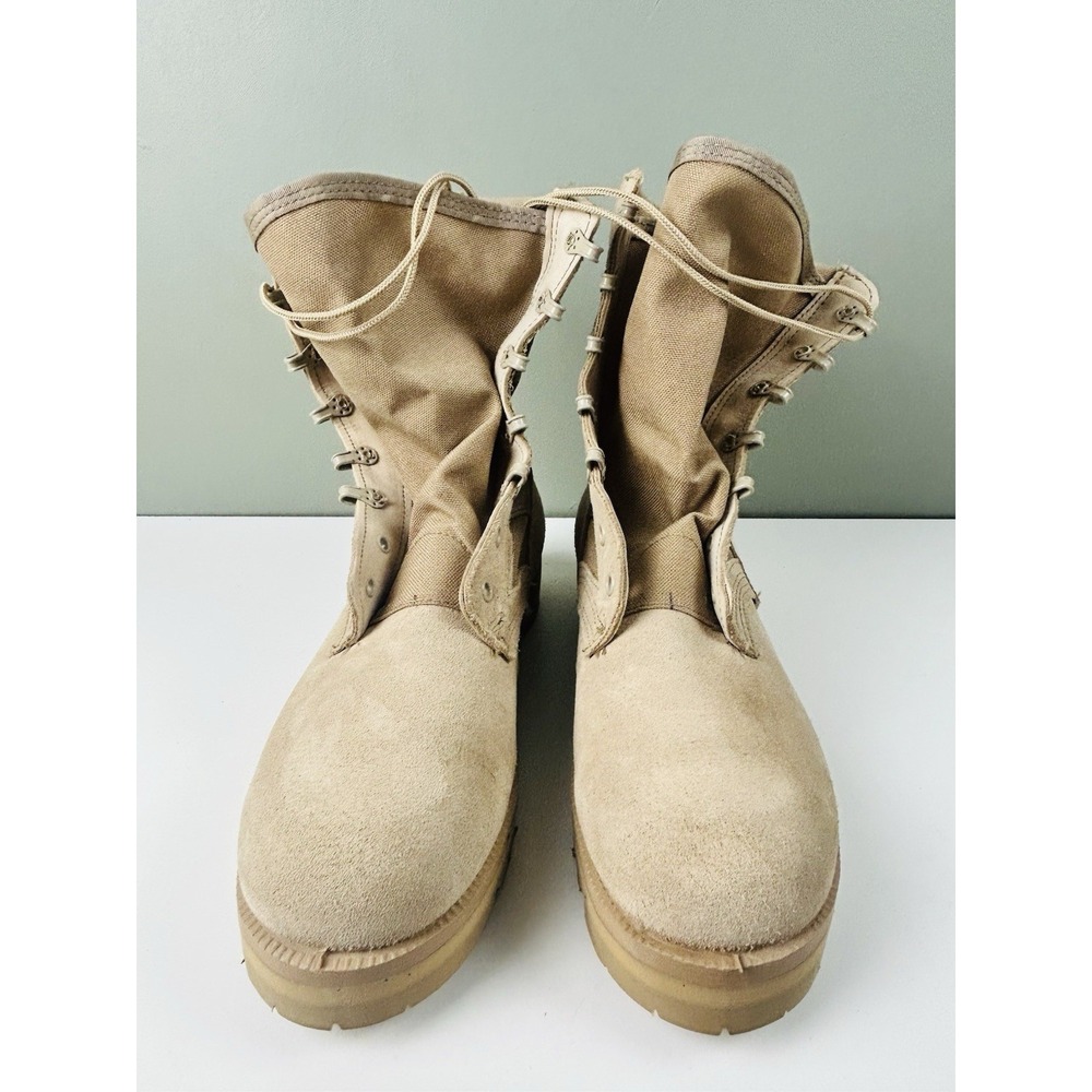 US Military Hot Weather Army Combat Boots Vibram Sole Tan Men Sz 8R NWOT